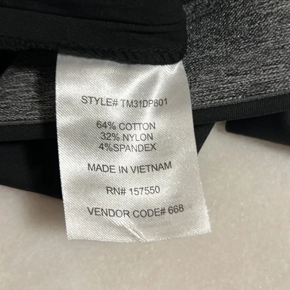 Black dress pants slim fit stretch flat front